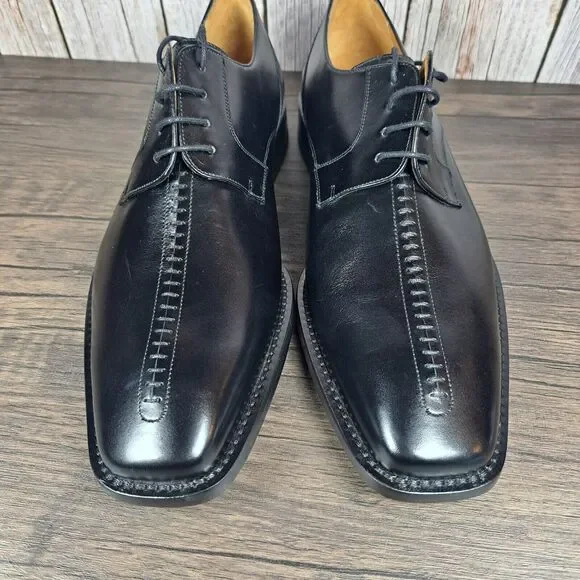 Mezlan Torque Black Men's Sz 10.5 M Lace Up Oxford Dress Shoe w/Dust Bag - Picture 11 of 16